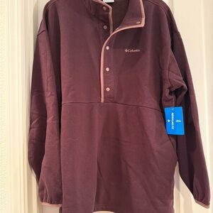 Columbia Purple Sweatshirt with Pink Trim
